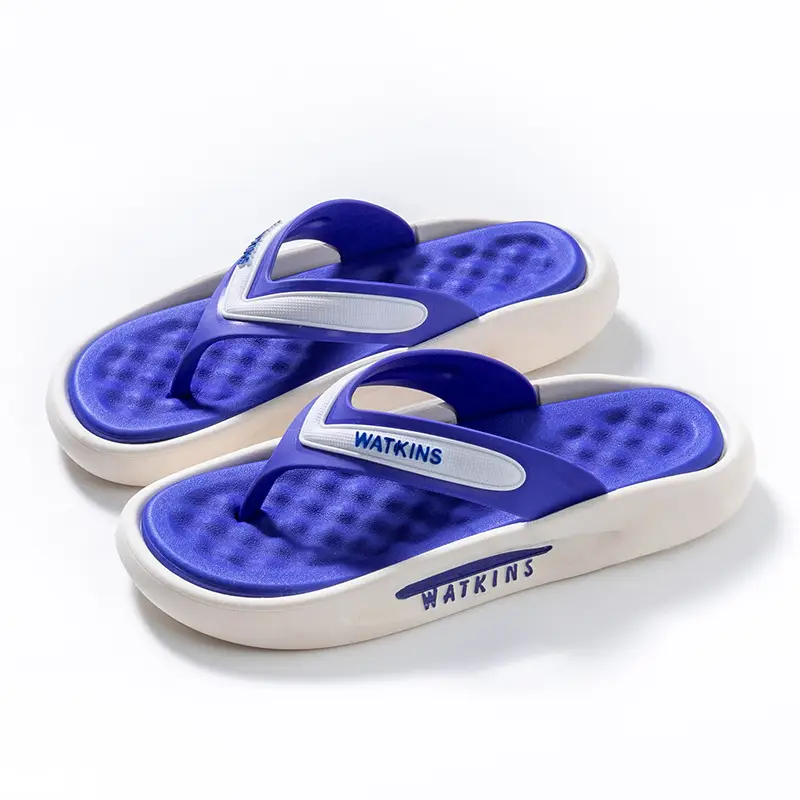 Women's Brown PVC Flip Flops with Gold Logo
