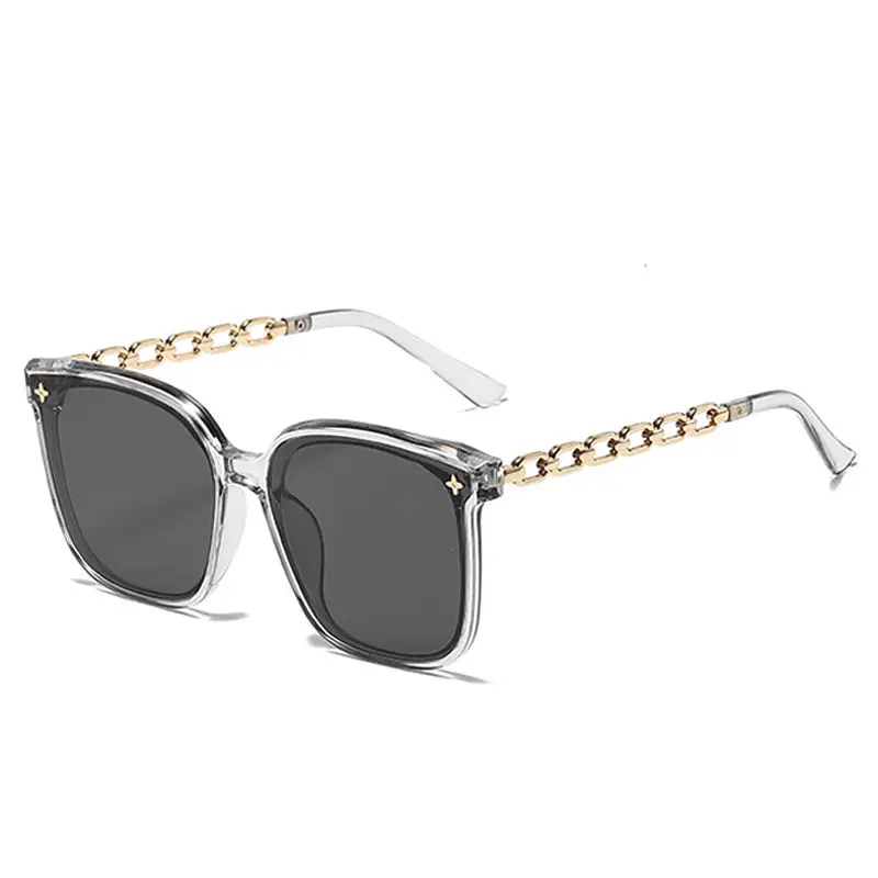 Women Chain Sunglasses Black Gold 2023 Summer - Image 4