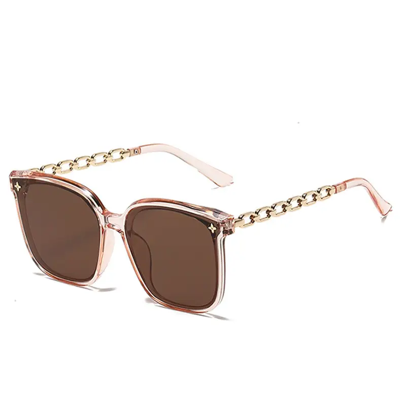Women Chain Sunglasses Black Gold 2023 Summer - Image 5