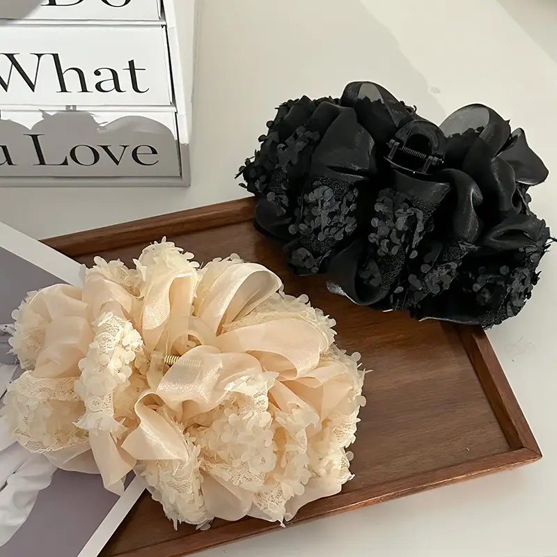 2023 New High-end Black Hairpin with Shark Clip