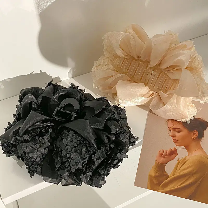2023 New High-end Black Hairpin with Shark Clip