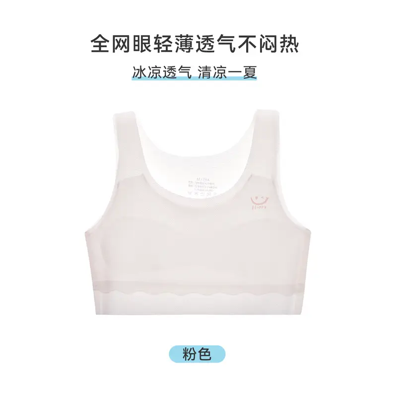 Summer Development Girls' Seamless Underwear Girls Junior High School Students Bra Lightweight Breathable Children's Vest