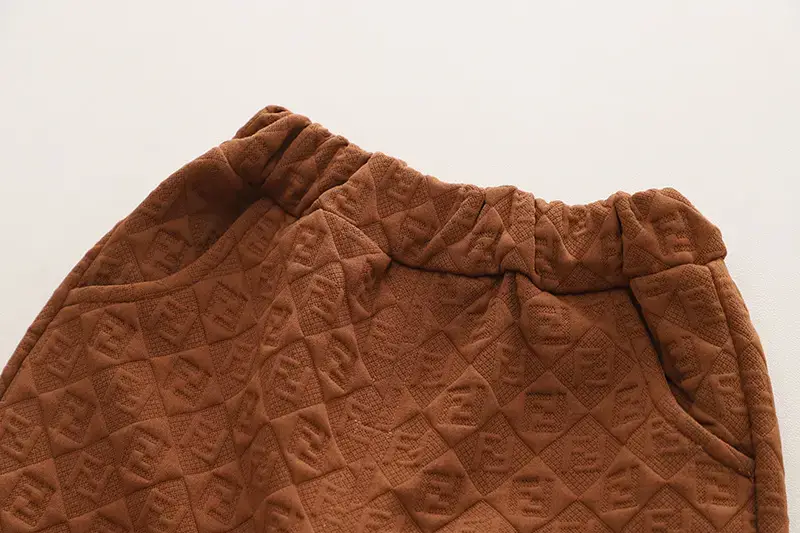Brown Cotton Boys Jacket Set for Kids Autumn Wear — feature 16