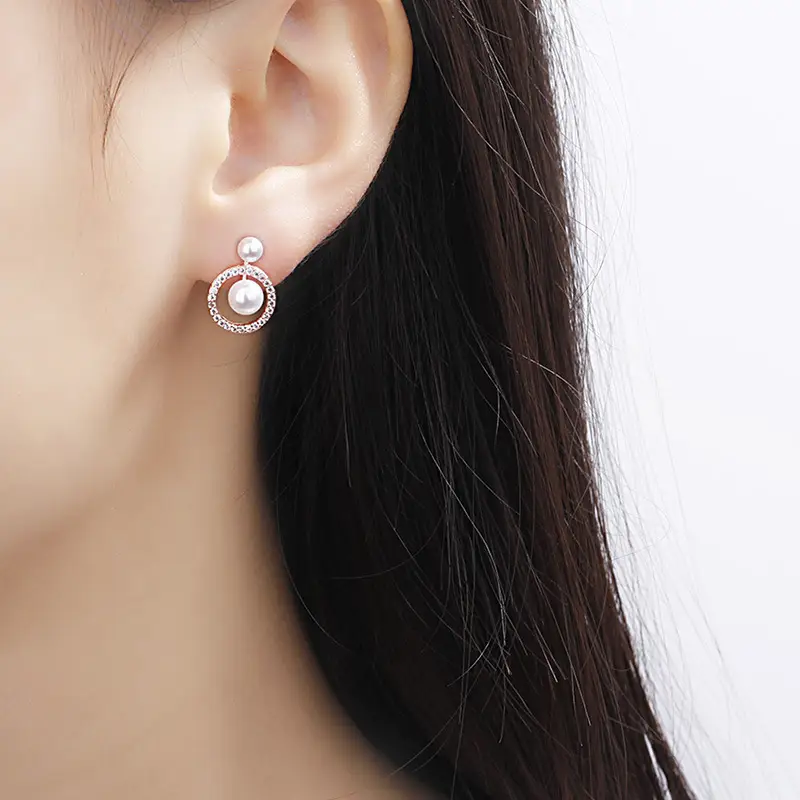 Freshwater Pearl Multi-Bead Earrings Ring for Women — feature 4