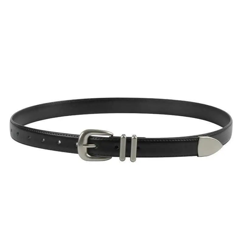 Black Vintage Slimming Belt with Buckle for Women - Image 8