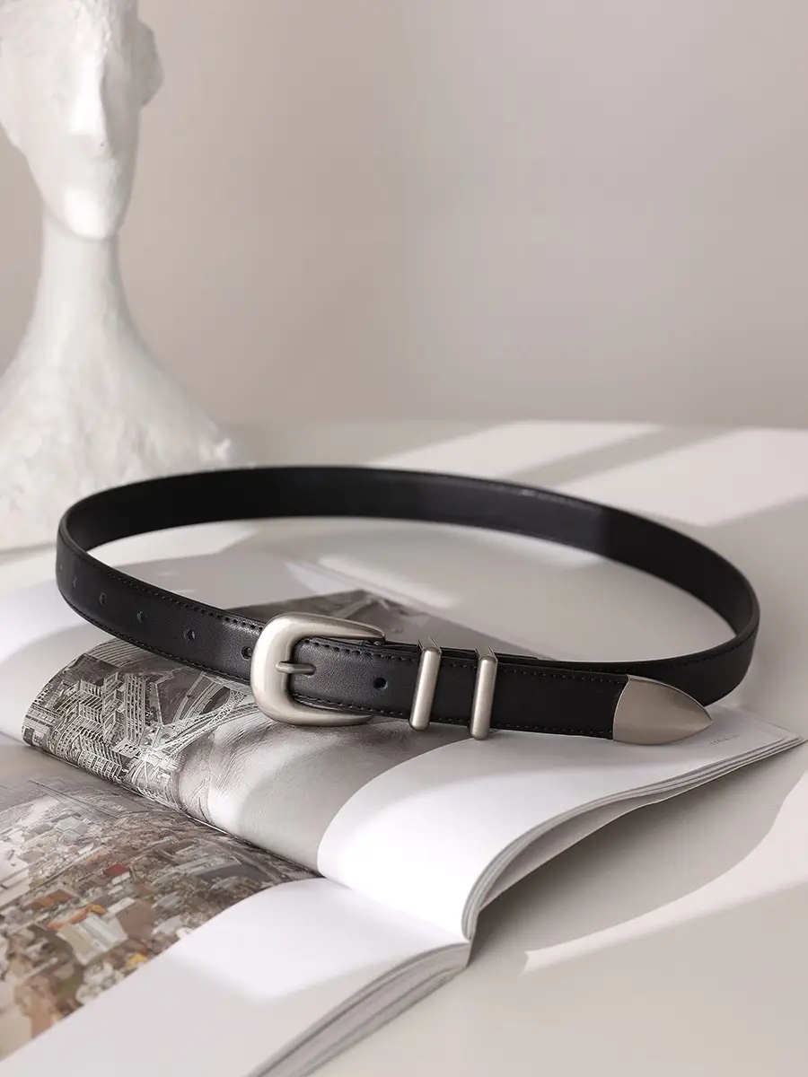 Black Vintage Slimming Belt with Buckle for Women — feature 12