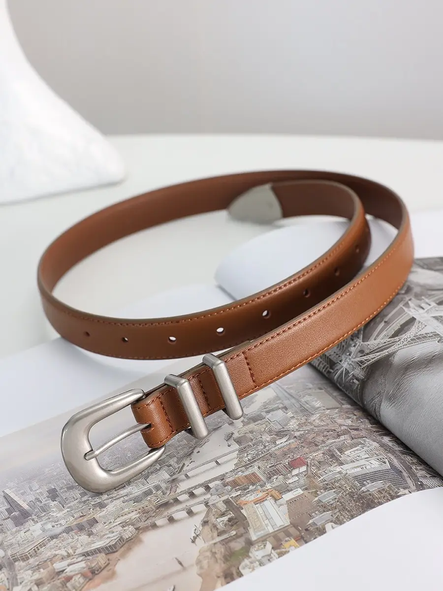 Black Vintage Slimming Belt with Buckle for Women - Image 2