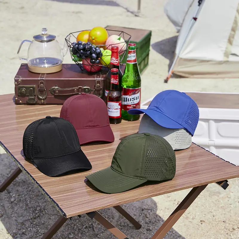 Women's White Nylon Sun Hat with Duck Tongue Mesh - Image 19