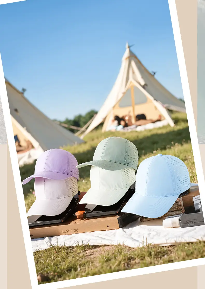 Women's White Nylon Sun Hat with Duck Tongue Mesh — feature 14