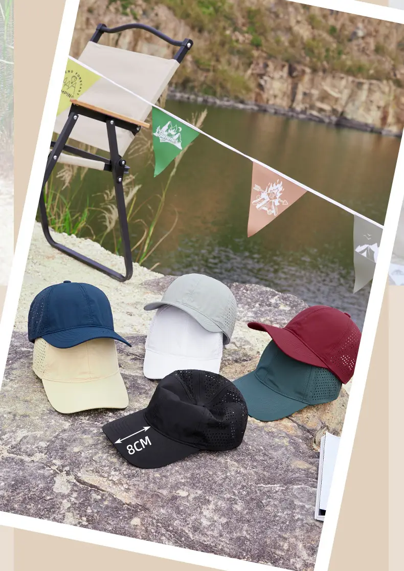 Women's White Nylon Sun Hat with Duck Tongue Mesh — feature 19