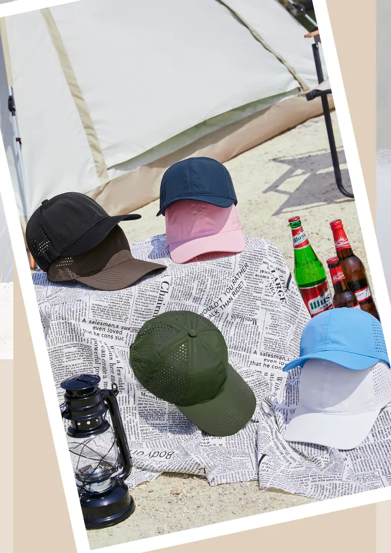 Women's White Nylon Sun Hat with Duck Tongue Mesh — feature 22