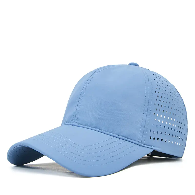 Women's White Nylon Sun Hat with Duck Tongue Mesh - Image 12