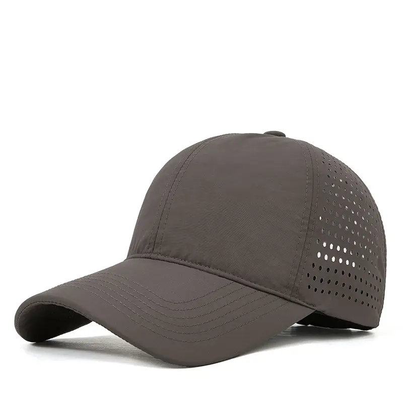 Women's White Nylon Sun Hat with Duck Tongue Mesh - Image 5