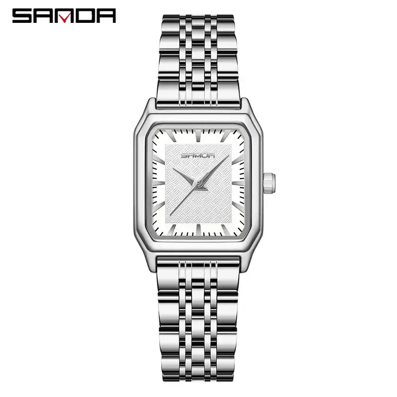 Korean Retro Square Women's Quartz Watch Gold - Image 18