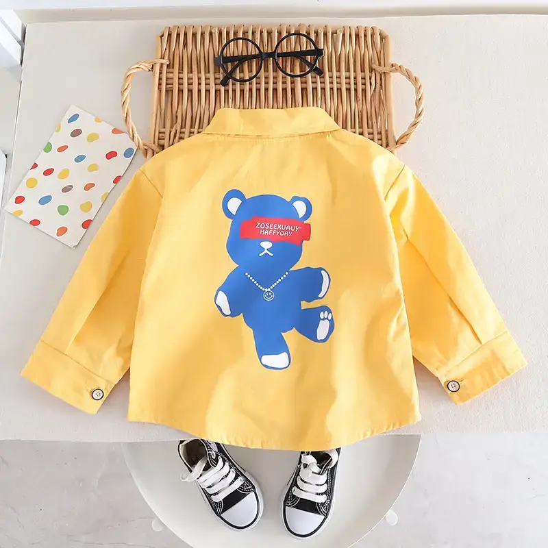 Boys 2023 Yellow Jacket T-Shirt Blue Jeans Set - Image 2