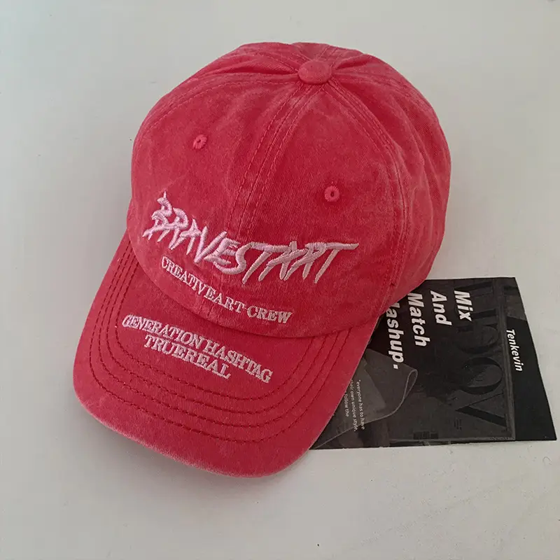 Red Velvet Baseball Cap for Women Summer Wear - Image 4