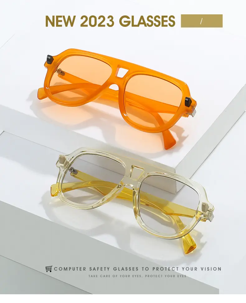 Orange Frame Toad Sunglasses for Men Women Party Photo Wear β feature 1