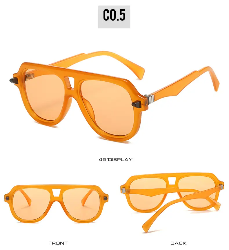 Orange Frame Toad Sunglasses for Men Women Party Photo Wear β feature 11