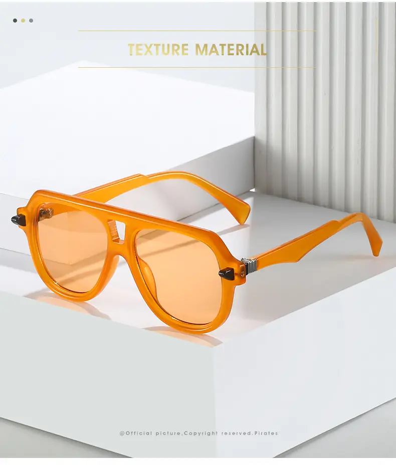 Orange Frame Toad Sunglasses for Men Women Party Photo Wear β feature 2