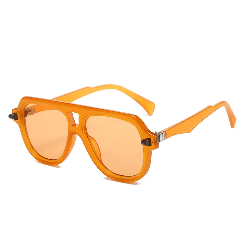 Orange Frame Toad Sunglasses for Men Women Party Photo Wear - Image 5