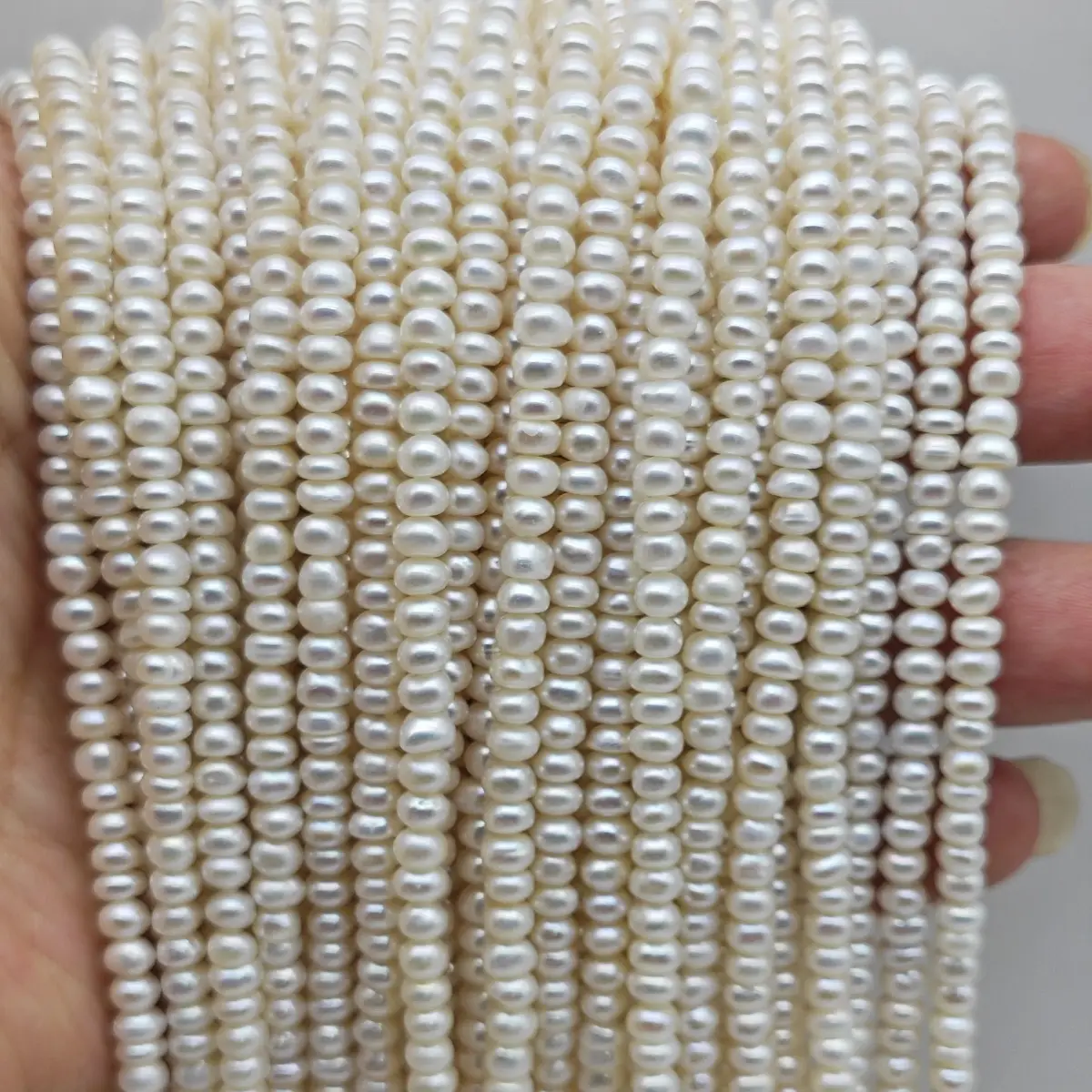 4-5mm Natural Freshwater Cultured Pearl Beads - Image 4