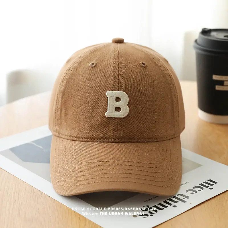Stubble Baseball Cap Black Wide Brim Cotton — feature 10