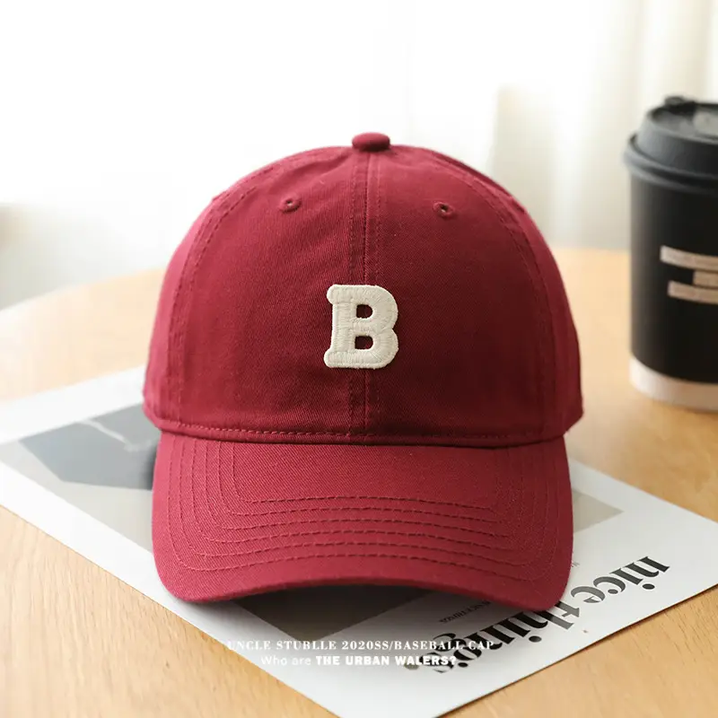 Stubble Baseball Cap Black Wide Brim Cotton — feature 15
