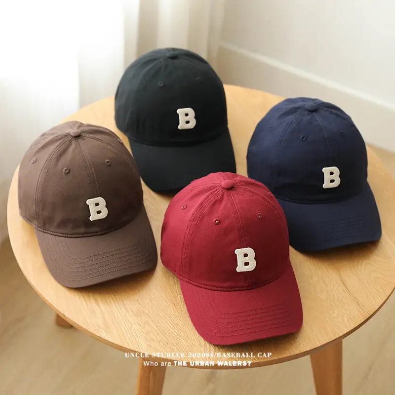 Stubble Baseball Cap Black Wide Brim Cotton — feature 16