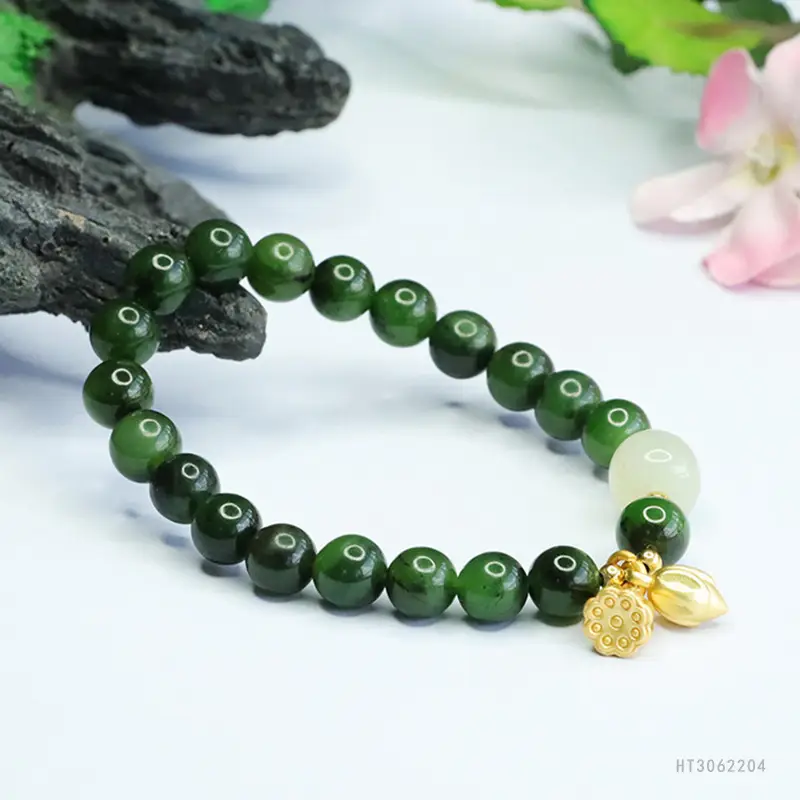 Green Jade Jasper Bracelet for Women Two Generations of Joy — feature 10