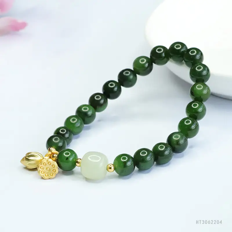 Green Jade Jasper Bracelet for Women Two Generations of Joy — feature 8