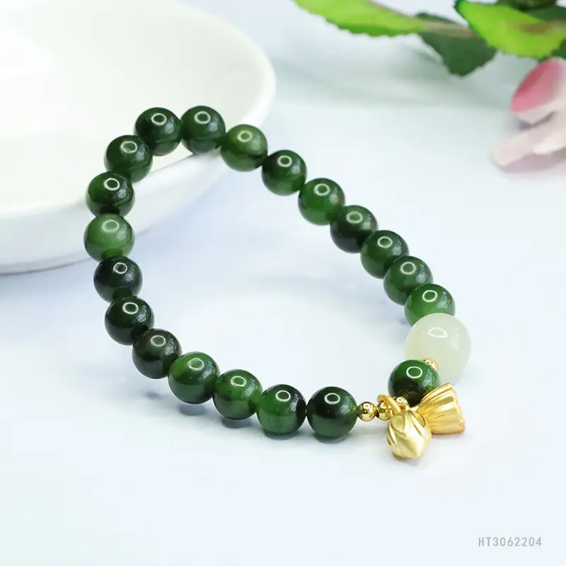 Green Jade Jasper Bracelet for Women Two Generations of Joy — feature 9
