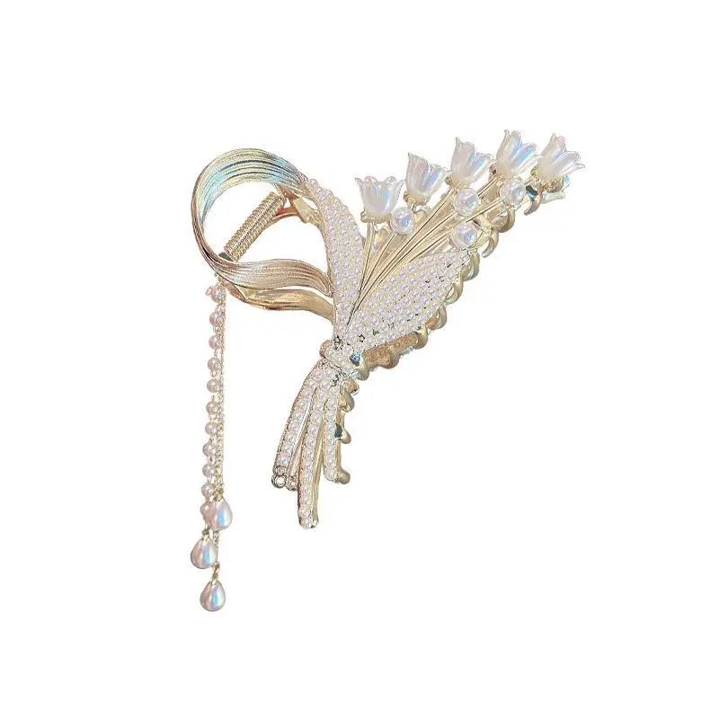 Chinese Style Pearl Rhinestone Fairy Grip Ring - Image 37