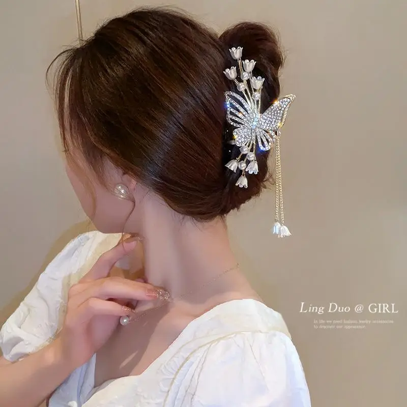 Chinese Style Pearl Rhinestone Fairy Grip Ring — feature 10