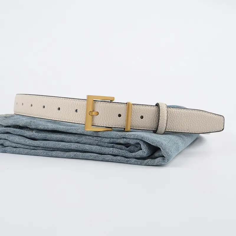 Women's Genuine Leather Belt Mustard with Buckle - Image 20