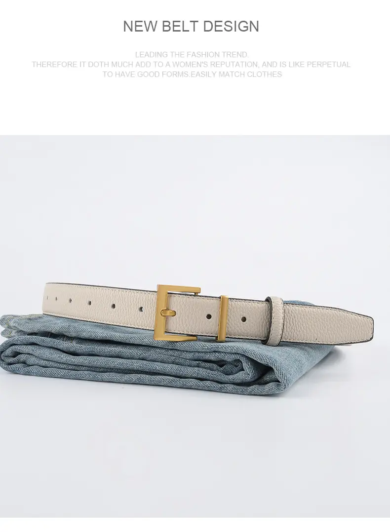 Women's Genuine Leather Belt Mustard with Buckle β feature 11