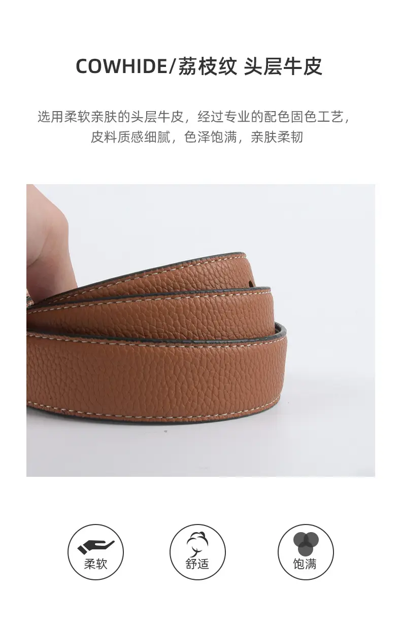 Women's Genuine Leather Belt Mustard with Buckle β feature 6