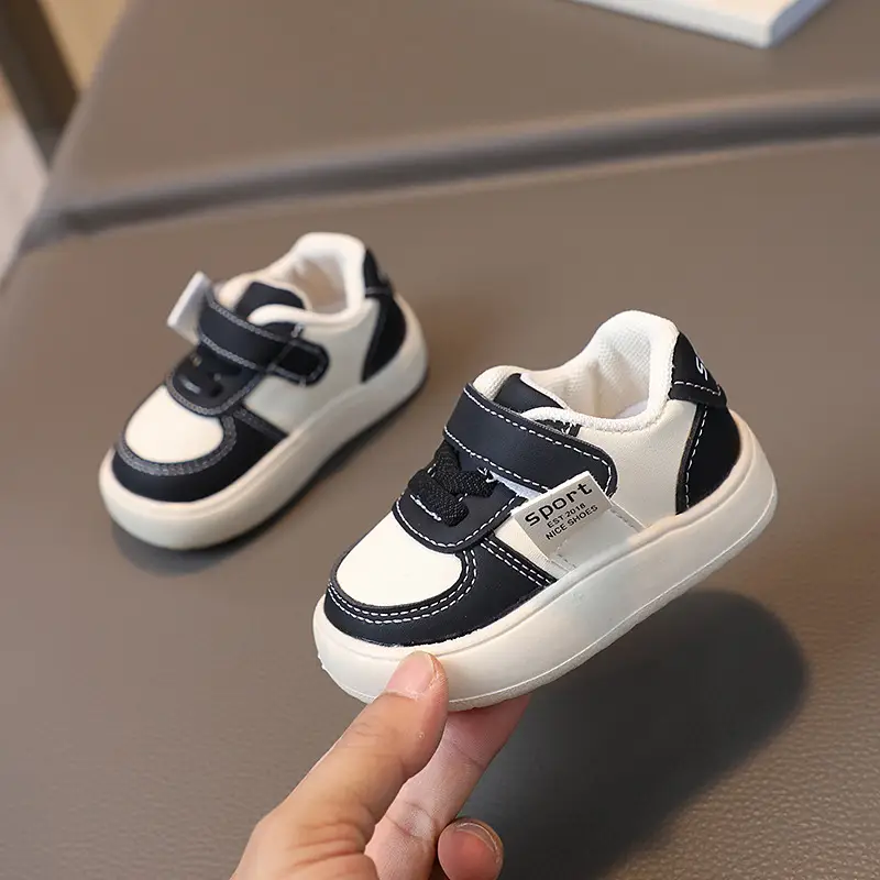 Baby Shoes Black White Soft Bottom Toddler Casual Board Shoes