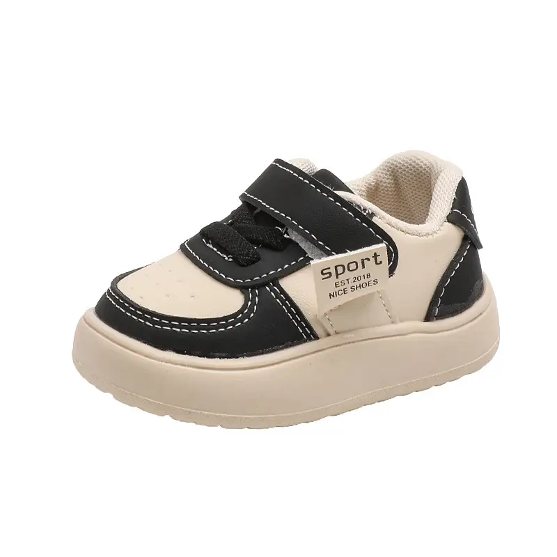 Baby Shoes Black White Soft Bottom Toddler Casual Board Shoes
