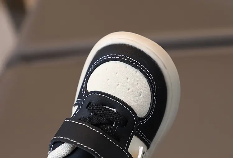 Baby Shoes Black White Soft Bottom Toddler Casual Board Shoes — feature 8