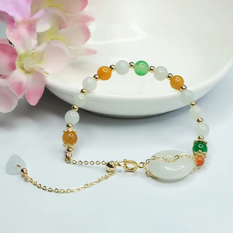 Multicolor Jade Bracelet for Women Fortune & Longevity — feature 7