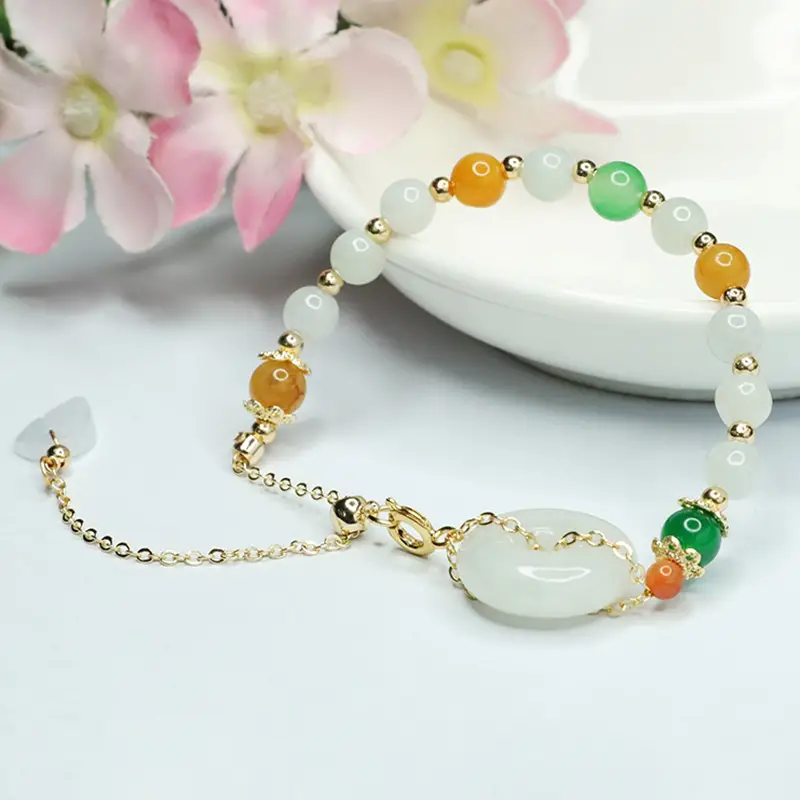 Multicolor Jade Bracelet for Women Fortune & Longevity — feature 8