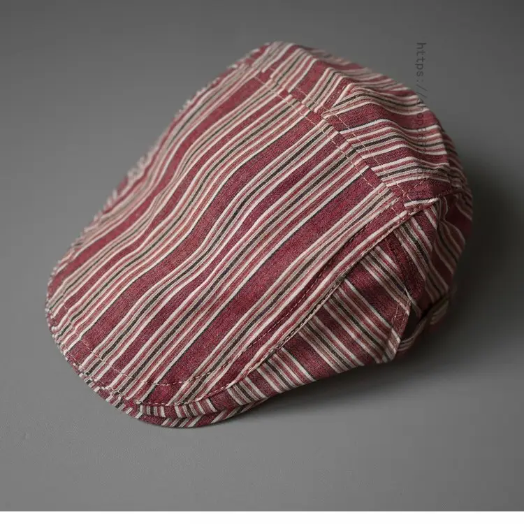 Vintage Striped Cap for Men Women Street Casual All Match - Image 4