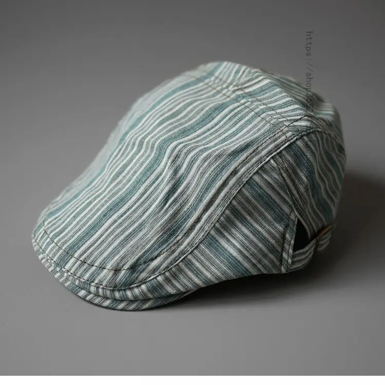 Vintage Striped Cap for Men Women Street Casual All Match - Image 6
