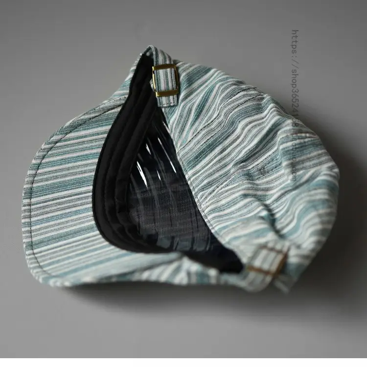 Vintage Striped Cap for Men Women Street Casual All Match - Image 7