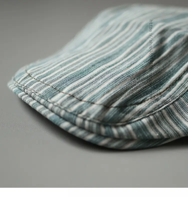 Vintage Striped Cap for Men Women Street Casual All Match — feature 10