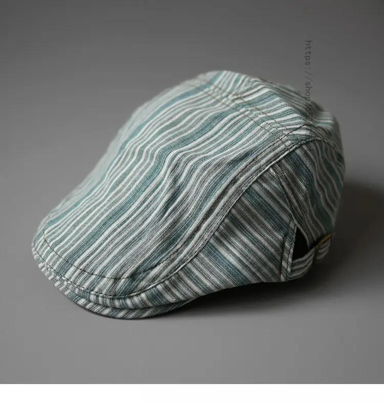 Vintage Striped Cap for Men Women Street Casual All Match — feature 7