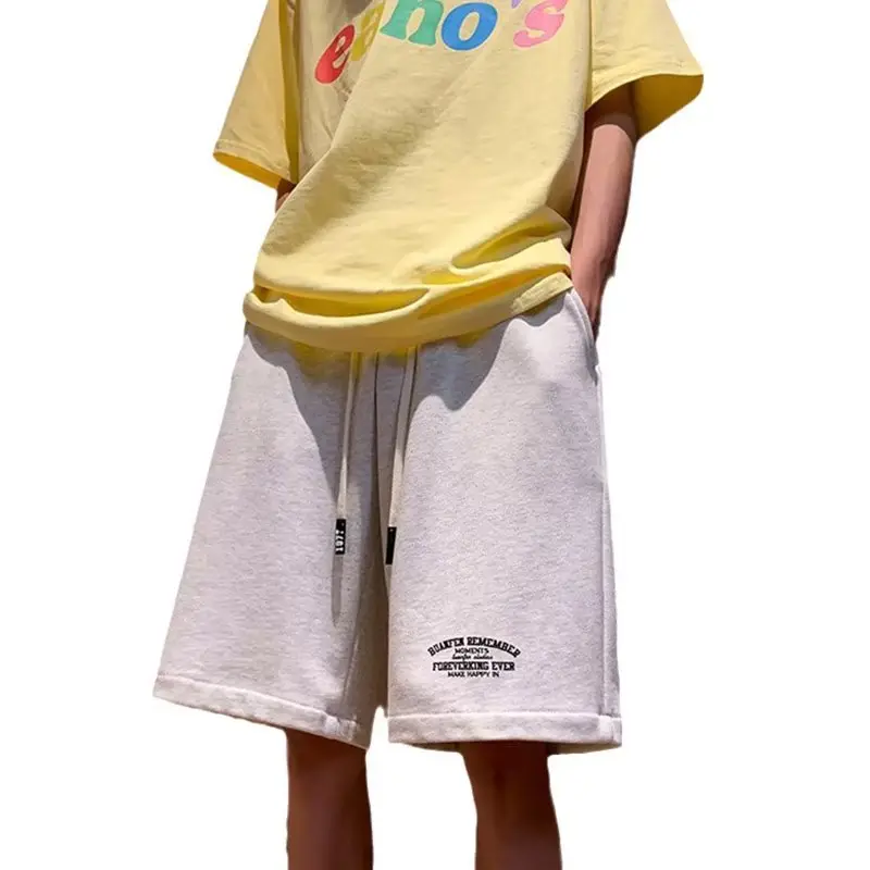 Japanese Style Five Point Shorts for Men Solid Color Loose Fit - Image 5