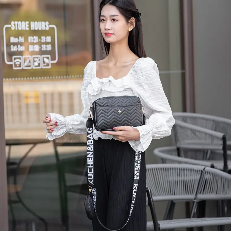 Women's Korean Style Crossbody Bag with Cosmetics & Pouch — feature 15