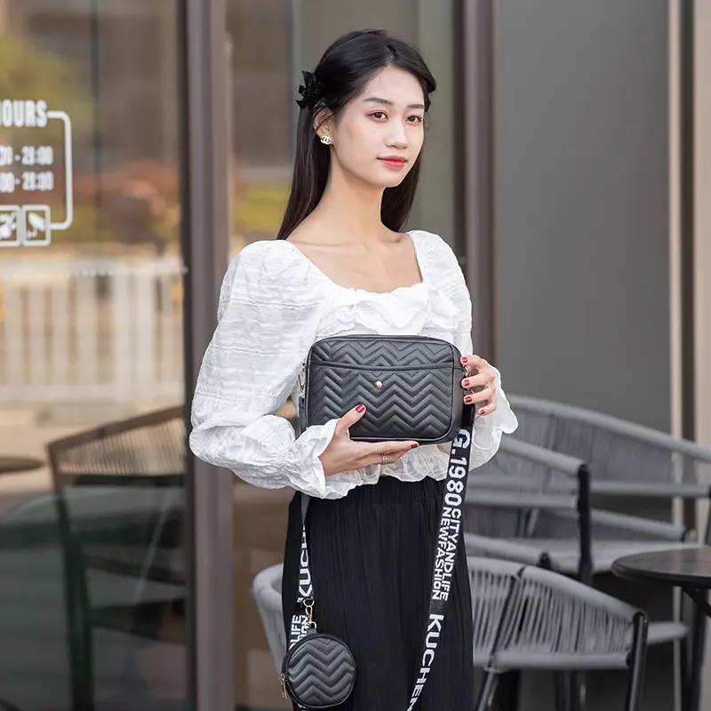 Women's Korean Style Crossbody Bag with Cosmetics & Pouch — feature 17