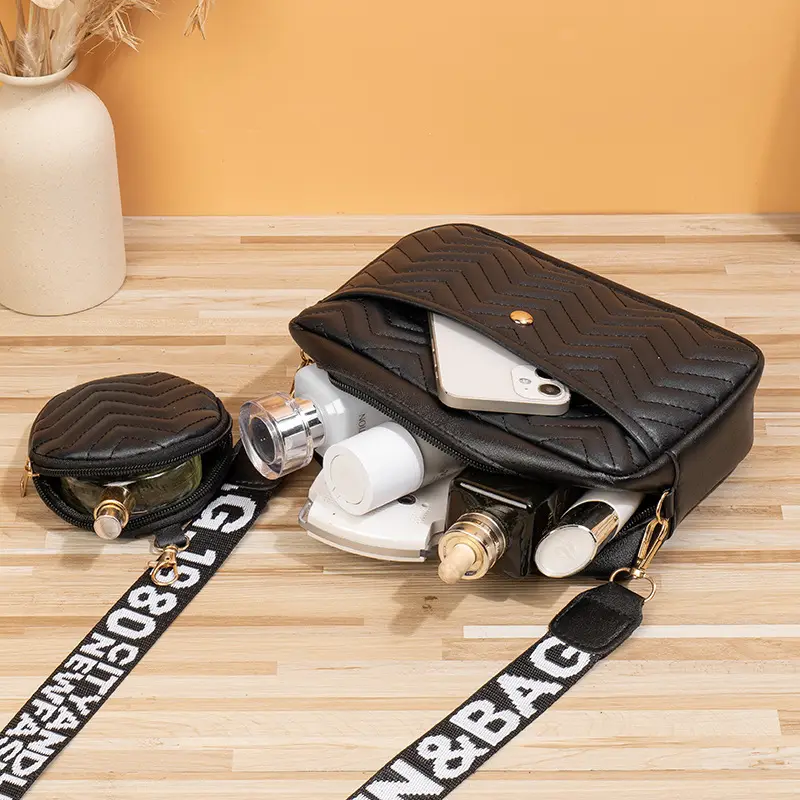 Women's Korean Style Crossbody Bag with Cosmetics & Pouch — feature 38